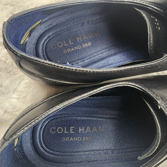 Cole Haan Monk Strap Shoes Mens 11 Black Leather Buckle Strap Oxfords